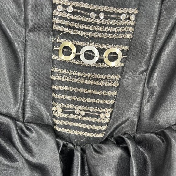 Jessica McClintock Gunne Sax Bubble Mini Dress Size 1 Black Fairy Whimsigoth VTG - Picture 10 of 12